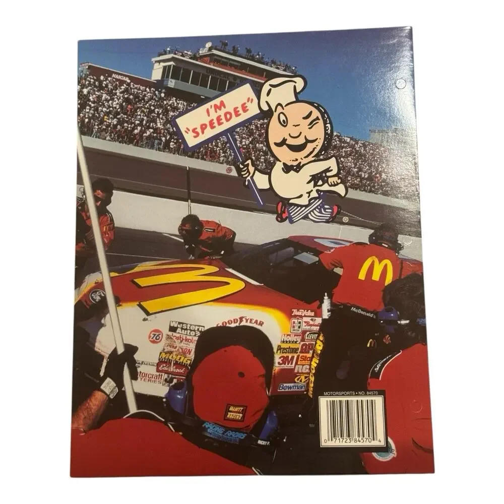 Lot of 5 1996 Napco Nascar 3 Holed Punched Folders 9 1/4 X 11 3/4